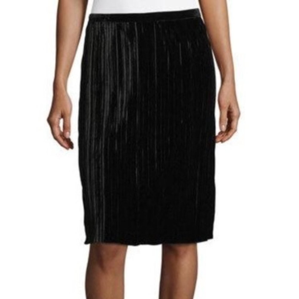 Sanctuary Pleated Velvet Skirt